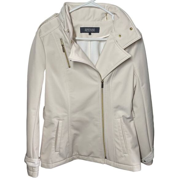 Kenneth Cole Reaction White Soft Shell Jacket Size Small - Picture 1 of 13
